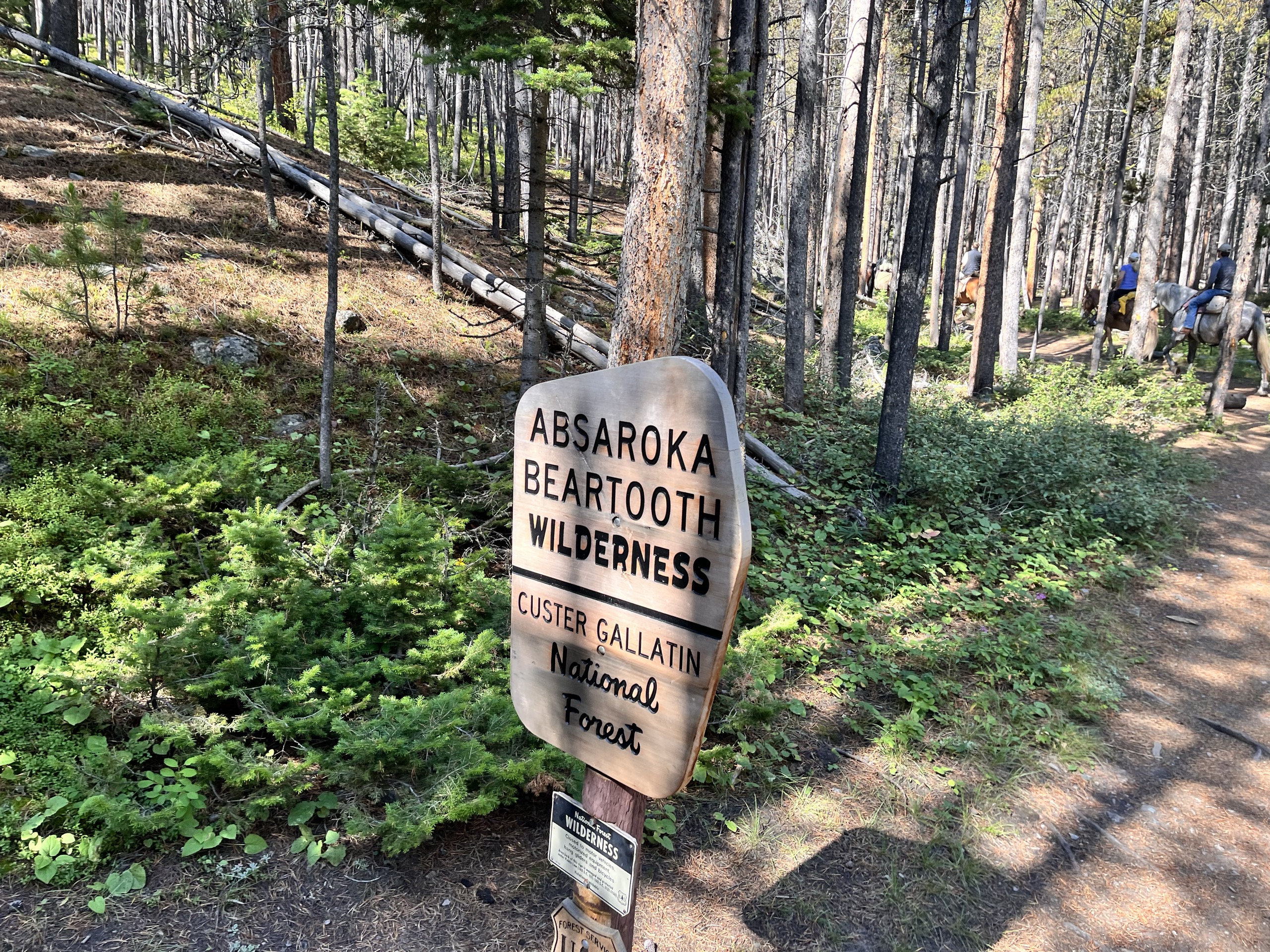 Absaroka-Beartooth Wilderness trail sign