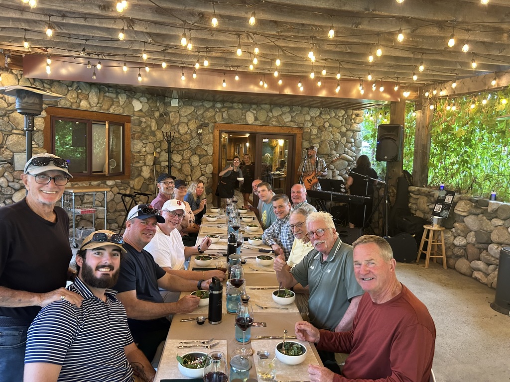 Dinner gathering at the lodge