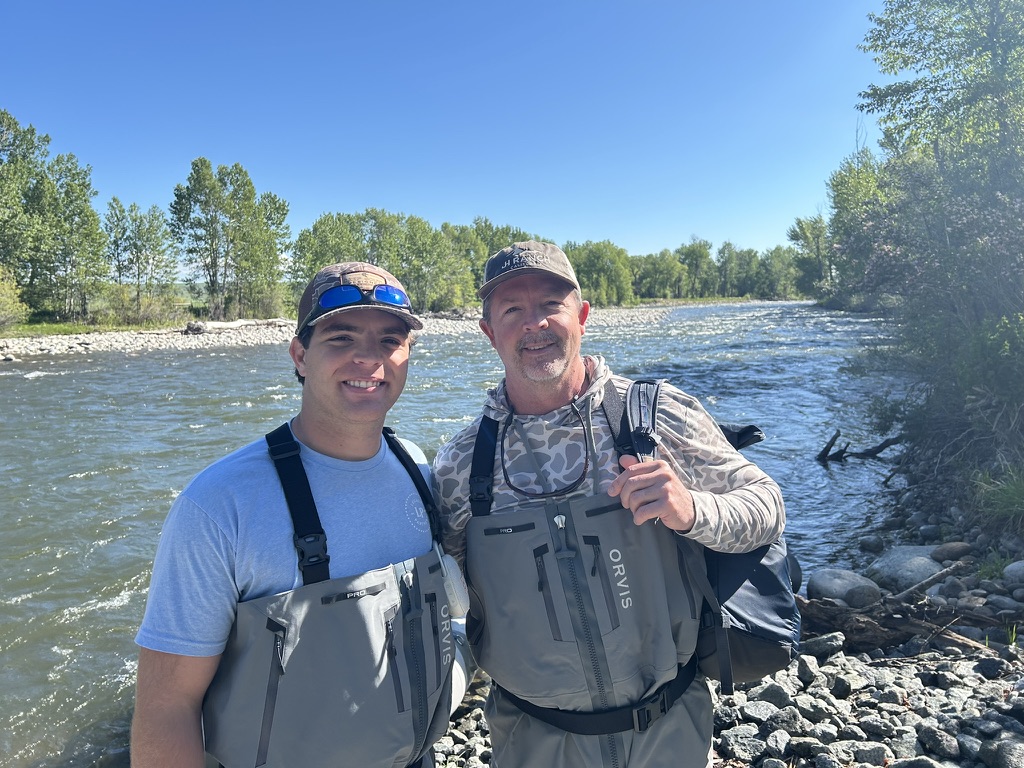 Father and son on the fly