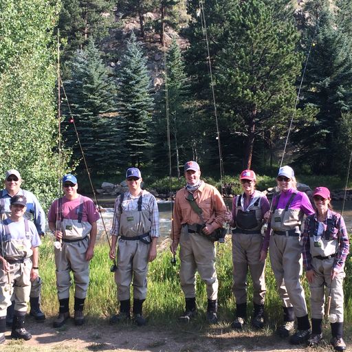 Corporate retreat group at the lodge